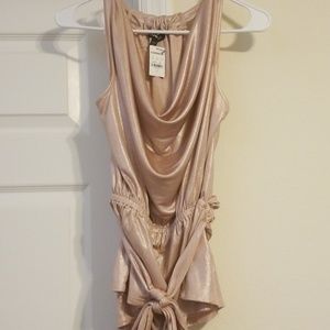 Express rosegold halter top
